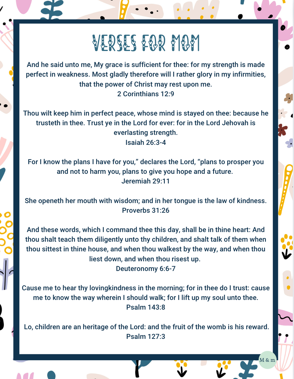 Encouraging Bible Verses for Moms